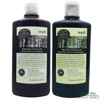 ราคา Myth Bamboo Chacoal เซท2ขวด แชมพูและครีมนวดผม ถ่านไม้ไผ่ มิธ 250 ml (113678650)