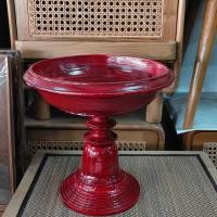 ราคา ขันโตก พาน พานบายศรี พานดอกไม้ พานไม้สีแดง พานเจ้านางสีแดง สินค้าพร้อมจัดส่งทุกขนาด ส่งเร็ว ส่งไว (21886314617)