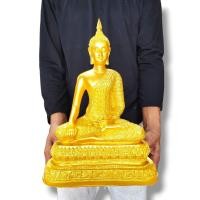 ราคา พระพุทธรูปปางสะดุ้งมาร สีน้ำทอง หน้าตัก9นิ้ว สูง18นิ้ว เป็นพระประจำวันเกิด องค์ใหญ่มาก (19624974515)