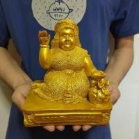ราคา นางกวัก นางโกย นางกวักปุ้มปุ้ย สีน้ำทอง หน้าตัก5นิ้ว สูง15ซม บูชาเสริมโชคลาภเมตตาทำมาค้าขายเรียกแต่สิ่งดีๆเข้ามา (11261219285)