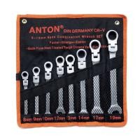 ราคา ANTON ประแจ ปากตาย ประแจแหวนฟรี บล็อกข้าง บล็อกทะลุ 8ตัวชุด CR V GERMANY (18343682479)