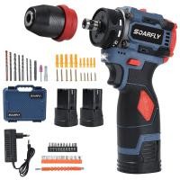 ราคา SOARFLY สว่านไร้สาย 299V 3 ระบบ สว่านไร้สายแท้ ไขควงกระแทก สว่านไฟฟ้าไร้สาย มอเตอร์ Brushless สว่าน ไฟฟ้า พร้อม ดอกสว่าน เจาะ และ แบตสว่าน สว่านเปลี่ยนหัวได้ สว่านมาซารุ (24465933777)