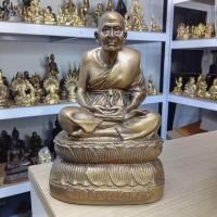 ราคา หลวงปู่ทวด ฐานบัวเนื้อทองเหลืองทำผิว ขนาด5นิ้ว สูง7 5นิ้ว ฐาน5 5นิ้ว (23342779667)