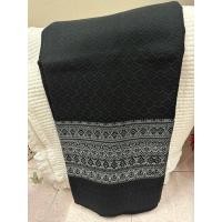 ราคา ผ้าฝ้ายยกดอกทอมือสีดำ (23823141699)