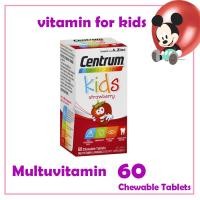 ราคา exp 01 2023 Centrum Kids Multi Vitamin 60 Strawberry Tablets วิตามินรวมสำหรับเด็ก (8250952813)