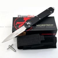 ราคา มีดสปริงขนาดกลาง Microtech New Ultratech คมเดียว ใบเงิน Combat Troodon 00556 D E Automatic Knife (21763336593)
