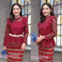 ราคา Nangfa เสื้อลูกไม้ ทรงสวยคลาสสิค ผ้านุ่มใส่สบาย อก 32 36 34 38 38 40 40 42 42 46 นิ้ว เสื้อลูกไม้สีแดง เสื้อลูกไม้แขนยาว เสื้อผ้าชุดไทย ปีก Lace Blouse (19955852570)