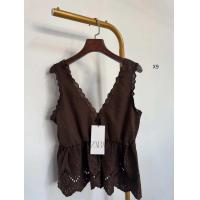 ราคา เสื้อแบรนด์ ZARA X9 กล้ามระบายลูกไม้สีน้ำตาลเข้ม SZ M อก36 (24617574892)