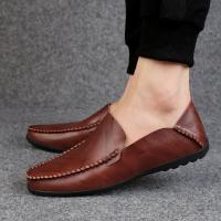 ราคา Men Cow Leather Shoes for Men Loafers Moccasins Shoes Casual Driving Shoes Slip on Flat Loafer Shoes Loafers for Men Leather Formal Shoes for Men Genuine Leather Black (21451814378)