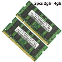 ราคา 4GB 2X 2GB DDR2 800 PC2 6400s 800MHz 200PIN SODIMM NON ECC Laptop Memory RAM (161464865)