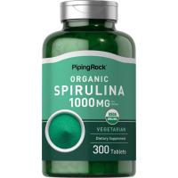 ราคา Spirulina 1000 mg 300 Vegetarian Tablets สไปรูลินา สาหร่ายเกลียวทอง (24445202263)