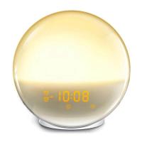 ราคา Wake Up Light Alarm Clock with 7 Colored Sunrise Simulation and Sunset Fading Night Light Snooze Feature for Kids Heavy Sleepers 2 Sets Clock with FM Radio and 7 Natural Sounds (14191357360)