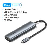 ราคา Vention Type C HUB USB C to HDMI USB 3 2 Gen 1 Type C RJ45 PD 4K 60Hz 5Gbps Multi Port Adapter for Laptop MacBook iPhone 16 15 iPad Pro Samsung Galaxy Huawei Mini Docking Station (24418235536)