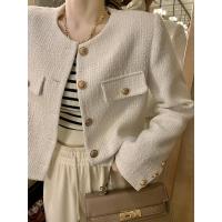 ราคา nmHOT14 SALE เสื้อคลุมผ้าทวิต เสื้อ Blazer แจ็คเก็ตผ้าทอทวิต แต่งกระดุมทอง ผ้าไม่บาง723 (22513284915)