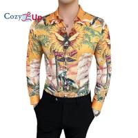 ราคา Cozy Up เสื้อเชิ้ตแขนยาวสไตล์อังกฤษผ้าบาติกลำลองบุรุษ (13837719744)