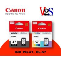 ราคา หมึกแท้ ตลับหมึกอิงค์เจ็ท Canon Ink PG 47 CL 57 สีดำ และ สี ของแท้ 100 (15840985189)