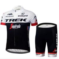 ราคา พร้อมสต็อก MTB จักรยานเสือภูเขาเสื้อผ้าแขนสั้นขี่จักรยานย์ชุดสีขาวสีดำจักรยานเสือภูเขา Trek ย์เสื้อยืดกางเกงขาสั้นชุด (14405029383)