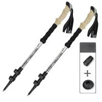 ราคา 2PCS Trekking Poles Walking Sticks Alpenstock Telescopic Ultralight Premium ปรับได้ Quick Lock Hiking Cane (22978130607)