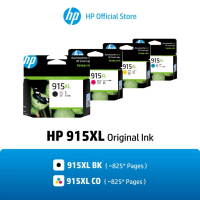 ราคา HP 915XL Black Tri Color ตลับหมึกสี สีดำ Original Ink Advantage Cartridge (22957344798)