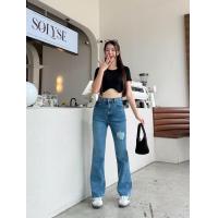 ราคา กางเกงยีนส์ขาม้าผ้ายืดแต่งขาดมีbigsizeถึง5XLกางเกงยีนส์ผู้หญิงขาม้าเอวสูงผ้ายืดแต่งขาด (22597883244)