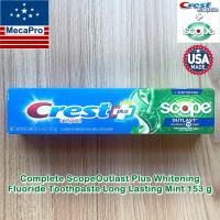 ราคา Crest Complete Scope Outlast Plus Whitening Fluoride Toothpaste Long Lasting Mint 153 g ยาสีฟันป้องกันฟันผุ ขจัดคราบเพื่อให้ฟันขาวขึ้น (20347327822)