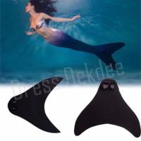 ราคา Swimming Kids Adults Mermaid Diving Monofin Swimmable Tails Fin ตีนกบ สำหรับใส่ ชุดนางเงือก ไซส์เด็ก สีดำ (130726436)