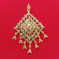 ราคา จี้สุโขทัยจี้เพชรซีกโบราณสลับสีขนาดกลางชุบทอง มี 3 แบบให้เลือก (17725314759)