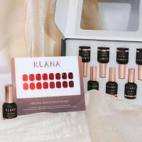 ราคา สีเจล โทนแดง KLANA 8 สี แถมชาร์ตสี สีทาเล็บเจลยกเซตโทนสีแดง (24146836857)