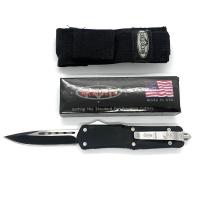 ราคา มีดสปริงตรง Microtech รุ่นใหญ่ คมเรียบด้านเดียว 00556 D E Automatic Knife Camping Tool (21027254383)