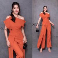 ราคา Mirrorsister 30630 5 เซ็ตเสื้อกางเกง ช่วงบนเสื้อสายเดี่ยวโซ่ทอง แต่งปาดไหล่ ช่วงกางเกงทรงกระบอกตีเกร็ดตรงหน้าขาย (23143350206)