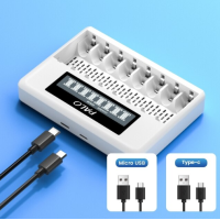 ราคา CITYORK aa aaa ถ่านชาร์จUSB 8 พอร์ต 1 5V AA AAA เครื่องชาร์จแบตเตอรี่ลิเธียมไอออน (22774193656)
