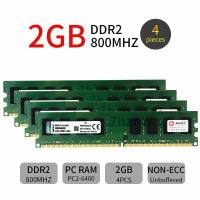 ราคา สำหรับชุด KVR800D2N6K2 8GB 4X2GB 4G DDR2 800MHz DIMM เดสก์ท็อป Intel RAM สำหรับ Kingston Lr (23277260420)
