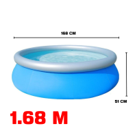 ราคา RAREITEM สระน้ำเป่าลม ทรงกลม สระว่ายน้ำแบบกลมทรงสูง ขนาด 1 68 1 83 ซม (24259994356)