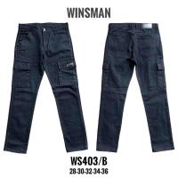 ราคา WINSMAN รุ่นWS403 กางเกงยีนส์ผ้ายืดคาร์โก้ทรงสลิม เป้าซิป (21719568498)