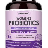 ราคา ZEBORA Probiotics for Women Digestive Health with Enzymes Prebiotics 100 Billion 90 Capsules sku 2271 (20062546700)