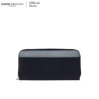 ราคา Louis Montini Jeans กระเป๋าสตางค์ผ้ายีนส์ ซิปรอบ ปะหนังแท้ด้านหน้า Womens wallet WL32 (16956964524)
