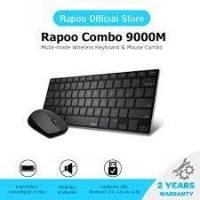 ราคา KEYBOARD MOUSE WIRELESS คีย์บอร์ดและเม้าส์ไร้สาย RAPOO MULTI MODE WIRELESS TH ENG KB 9000M BK BLACK (18214984520)
