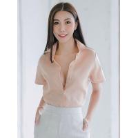 ราคา SelectedLook Anika Top เสื้อเชิ้ตลินินแท้ แขนสั้น (14919008153)