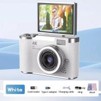 ราคา EX SHOP 4K CCD 8x digital zoom student digital camera retro camera with LED flash 48MP compact digital photography camera 180 flip screen selfie camera 48MP and UHD 4K digital camera (24585165581)