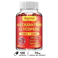 ราคา Astaxanthin 24mg Lycopene 50mg ความแข็งแรงทางคลินิก Carotenoids อาหารเสริมผิว w Astaxanthin ธรรมชาติ 100 จาก Microalgae อาหารเสริม Astaxanthin ที่ดีที่สุดสำหรับสุขภาพผิวและสี (24539621741)