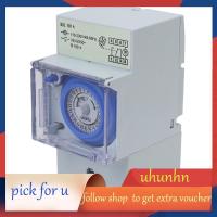 ราคา uhunhn SUL181H Mechanical Timer 24 hours Time Switch Relay Electrical Programmable Timer 24 hour Din Rail Timer Switch (23934624134)