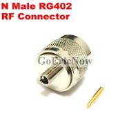 ราคา Big promotion 10 Sets Rf Coaxial N Type Male Rf Connector Solder For Semi Rigid 141 Rg402 Cable Straight Adapter (22295814513)