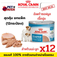 ราคา ลูกหมา Royal Canin Starter Mousse ลูกหมา หมาป่วย แม่หมา สตาร์ทเตอร์มูส 195g 12 กระป๋อง สตาร์ทเตอร์ มูส (16619248782)