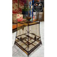 ราคา กรงนกหัวจุก 15 ซี่เสาโค้ง ไม้ขี้เหล็ก สำหรับนกกรงกรงหัวจุก นกเล็ก พร้อมหัว (16570314552)
