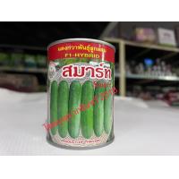 ราคา เมล็ดพันธุ์แตงกวาลูกผสม F1 เมล็ดพันธุ์แตงกวาพันธ์ุสมาร์ท แตงกวาสีเขียวนวล แตงกวาผลดก ขนาดบรรจุกระป๋อง 100 กรัม (16353804900)