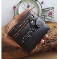 ราคา กระเป๋าสตางค์ 2 พับสั้น เป็นหนังวัวทั้งใบ ทั้งภายนอก ภายใน เป็นแบรนด์เนม Gioss สีดำ (14760888212)
