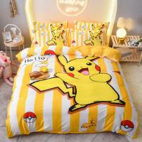 ราคา AM นานา การ์ตูนแอนิเมชั่น ปิกาจู 3ใน1 สูทผ้าปูที่นอนผ้าห่มปกปลอกหมอนคุณภาพพรีเมี่ยมชุดเครื่องนอนบ้านห้องนอน MA (24534895358)