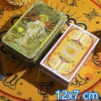 ราคา 12X7 Cm Iron Box Golden Art Nouveau Tarot Deck Card Games (21820216760)