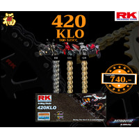 ราคา โซ่ RK 420 KLO o ring 120ข้อ มีให้เลือกหลากหลายสี RK Takasago โซ่สีเหล็ก โซ่สีทอง โซ่คุณภาพจากญี่ปุ่น RK แท้ (16847388151)