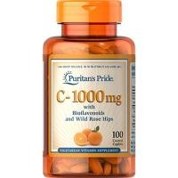 ราคา พร้อมส่ง Puritans Pride Vitamin C 1000 mg Bioflavonoids and Rose Hips วิตามินซี c1000 vit c วิตซี vitamin c (21768844791)